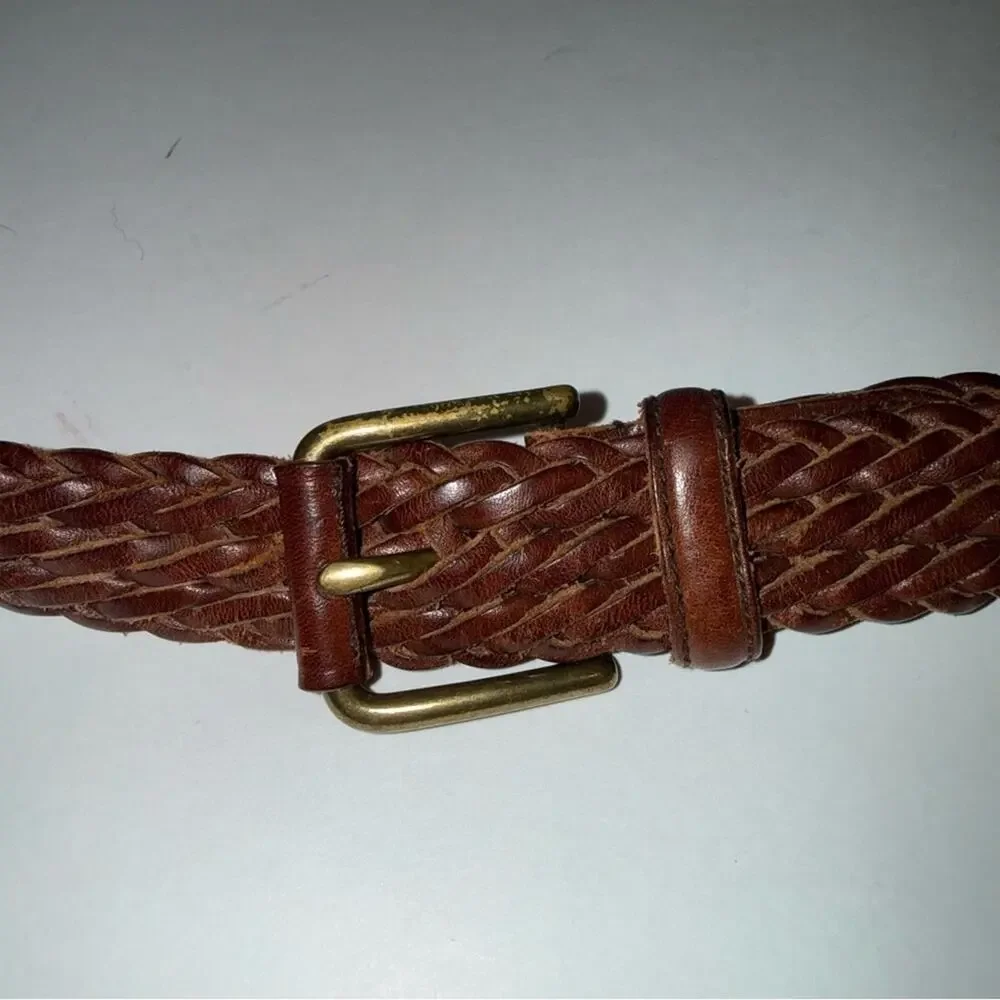 VINTAGE COACH leather braided classic work wear belt 40